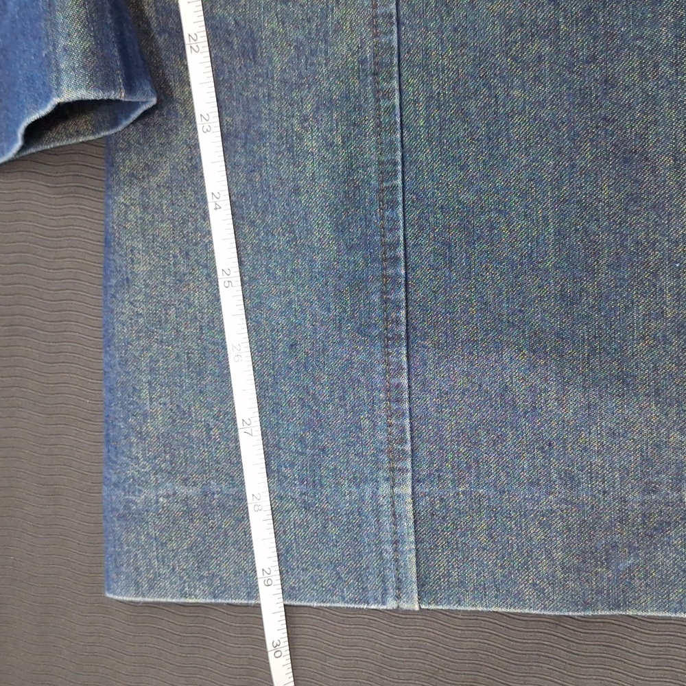 BANANA REPUBLIC Y2K Vintage Metallic Bell Bottom Flare Jeans No Front Wa… - Picture 9 of 9